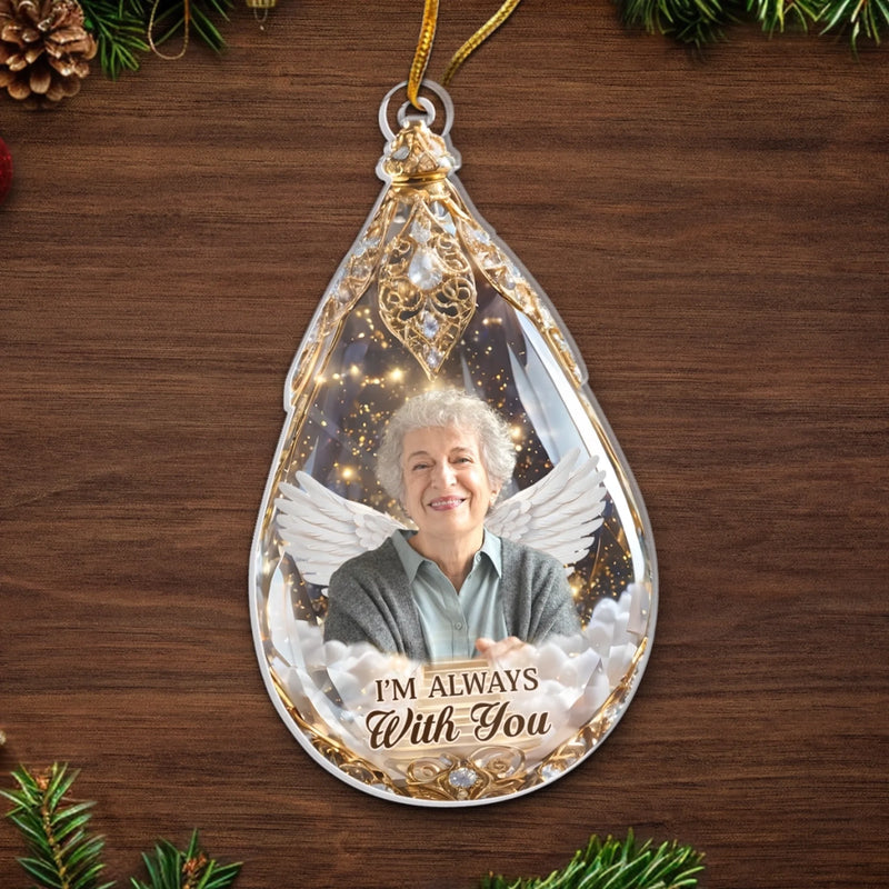 Custom Photo Acrylic Ornament - Personalized Christmas Memorial Sympathy Gifts For Loss Of Mom, Dad - Memories Keep You Close