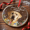 Custom Photo Circle Glass Ornament - Personalized Pet Christmas Memorial Sympathy Gifts For Dogs, Cats - Love That Never Fades