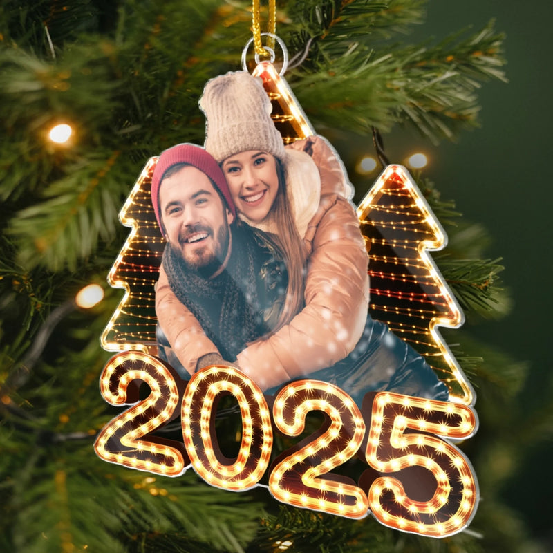 Custom Photo Acrylic Ornament - Personalized Christmas Birthday Gifts For Mom, Dad, Brother, Sister, Kids - Our Story, Framed In Joy