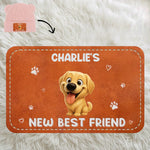 Custom Name Puppy Best Friend Gifts for Baby - Personalized Baby Beanie and Mittens Set