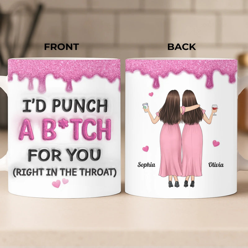 Custom Mug - Personalized Best Friend Birthday Gifts For Women, Besties, Sisters, BFF - Besties Make Life Sparkle