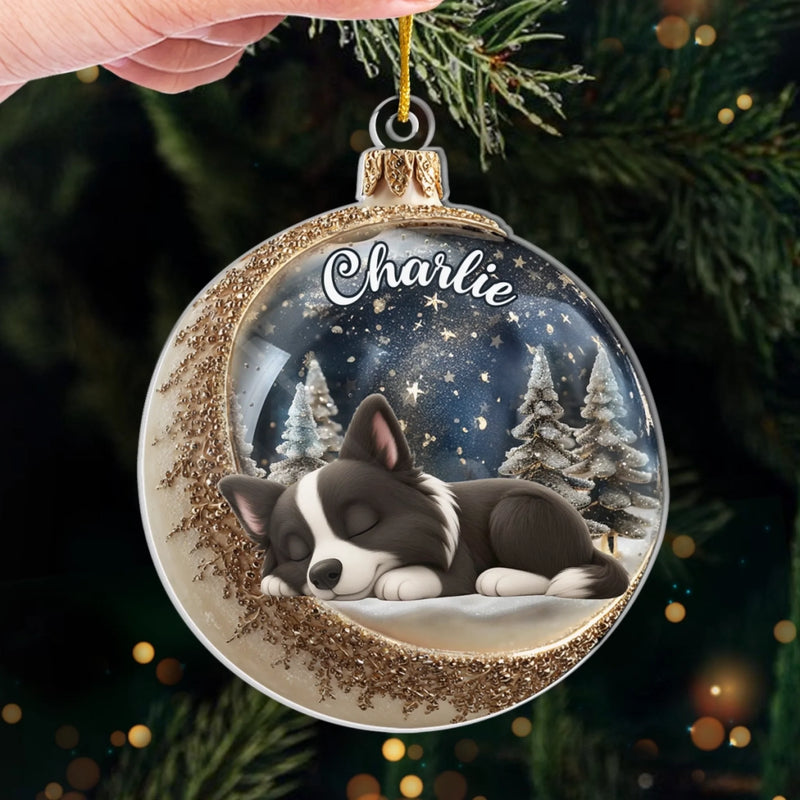 Custom Acrylic Ornament - Personalized Pet Christmas Memorial Sympathy Gifts For Dogs, Cats - Gone But Always In My Heart