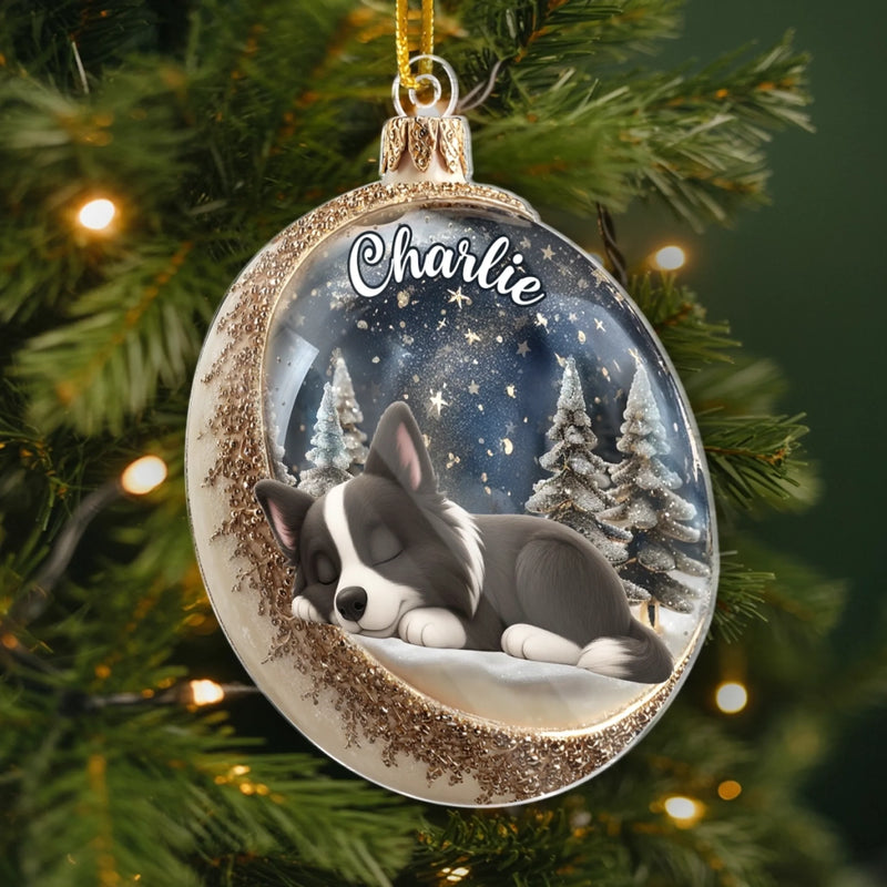 Custom Acrylic Ornament - Personalized Pet Christmas Memorial Sympathy Gifts For Dogs, Cats - Gone But Always In My Heart