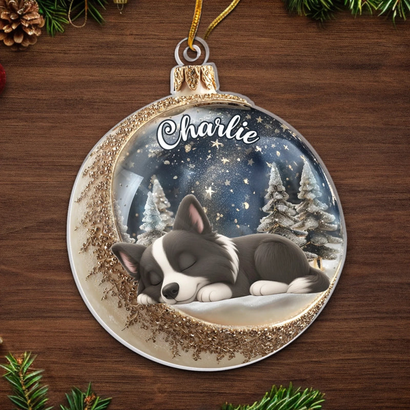 Custom Acrylic Ornament - Personalized Pet Christmas Memorial Sympathy Gifts For Dogs, Cats - Gone But Always In My Heart