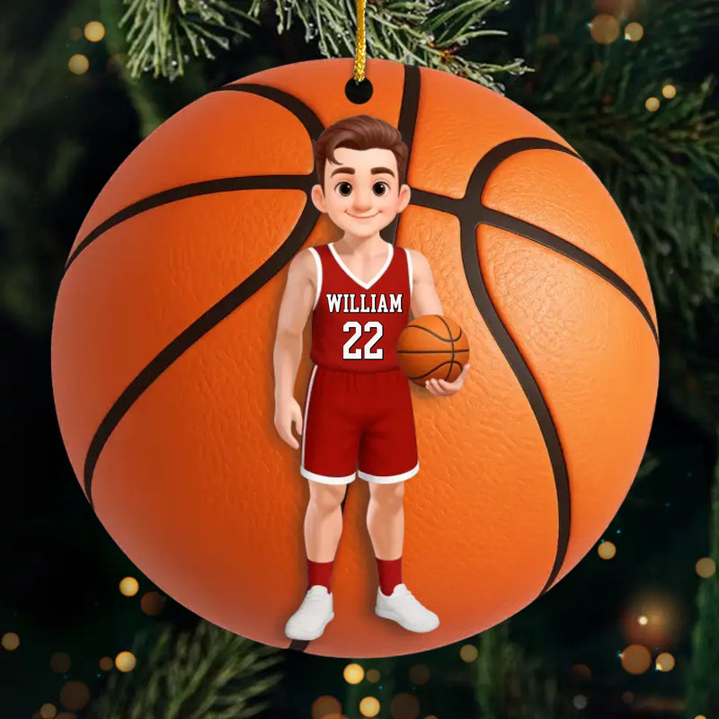 Custom Acrylic Ornament - Personalized Christmas Birthday Gifts For Football, Baseball, Basketball, Soccer Lovers, Sports Fans, Sports Lovers - No Limits Just Goals