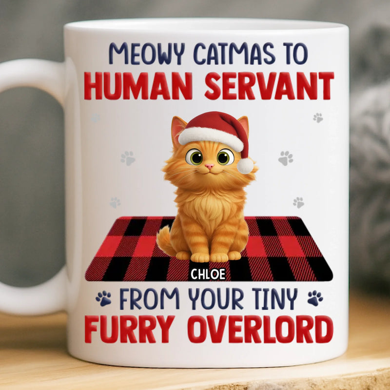 Custom Mug - Personalized Christmas Birthday Gifts For Cat Lovers, Cat Mom And Dad - Merry Catmas From Your Furry Boss