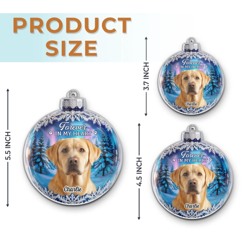 Custom Photo Acrylic Ornament - Personalized Pet Christmas Memorial Sympathy Gifts For Dogs, Cats - Always Missed Always Loved