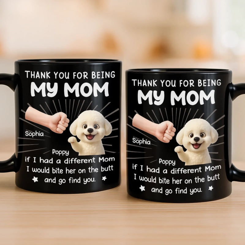 Custom Black Mug - Personalized Christmas  Birthday Gifts For Dog Lovers, Dog Dad And Mom - World’s Best Treat Dispenser