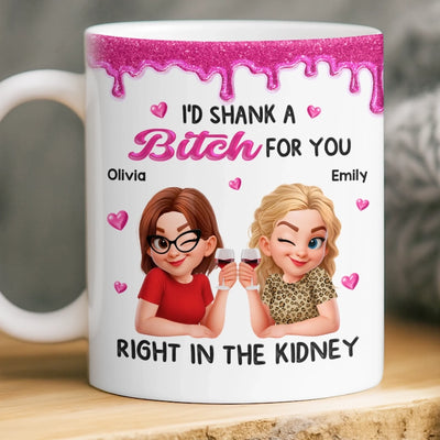 Custom Mug - Personalized Best Friend Birthday Gifts For Women, Besties, Sisters, BFF - Smiles Brewed Daily