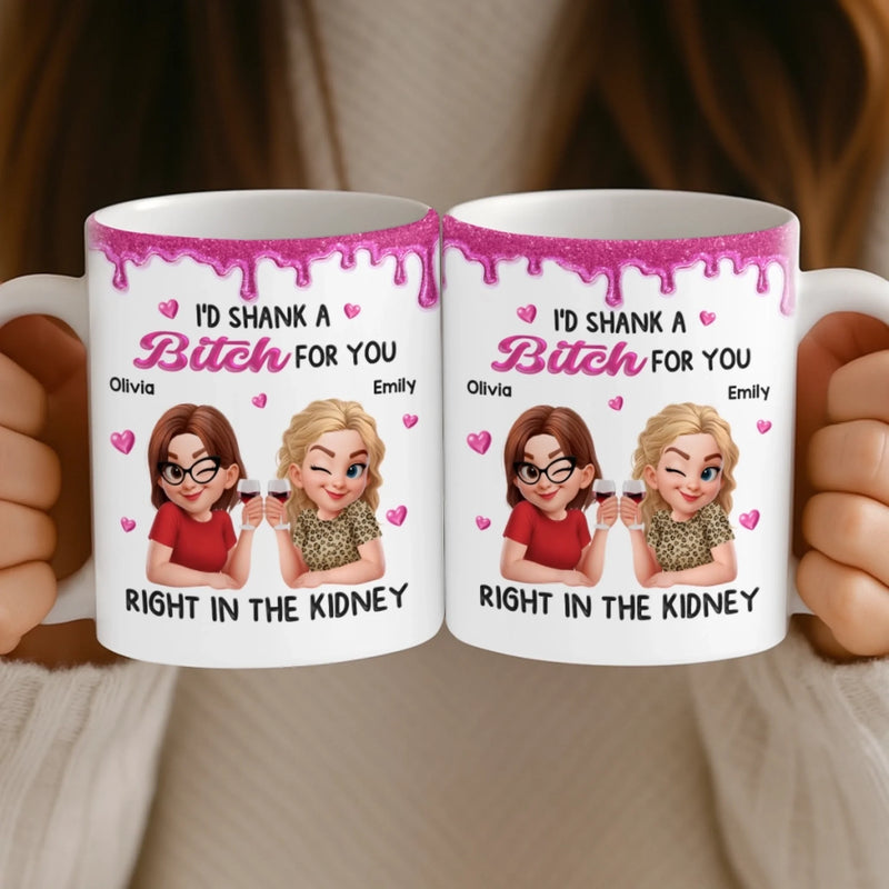 Custom Mug - Personalized Best Friend Birthday Gifts For Women, Besties, Sisters, BFF - Smiles Brewed Daily