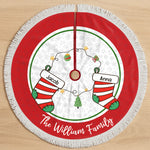 Custom Tree Skirt - Personalized Christmas Birthday Gifts For Mom, Dad, Brother, Sister, Kids - Happiness Circles Our Home