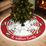 Custom Tree Skirt - Personalized Christmas Birthday Gifts For Mom, Dad, Brother, Sister, Kids - Happiness Circles Our Home