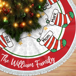 Custom Tree Skirt - Personalized Christmas Birthday Gifts For Mom, Dad, Brother, Sister, Kids - Happiness Circles Our Home