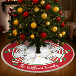 Custom Tree Skirt - Personalized Christmas Birthday Gifts For Mom, Dad, Brother, Sister, Kids - Happiness Circles Our Home