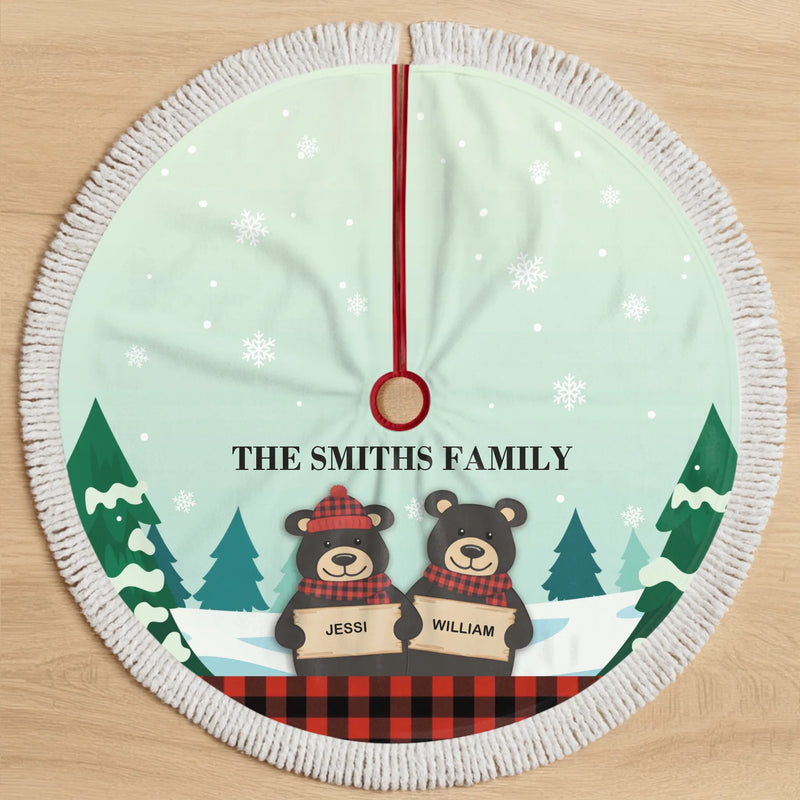 Custom Tree Skirt - Personalized Christmas Birthday Gifts For Mom, Dad, Brother, Sister, Kids - Love Looking Back