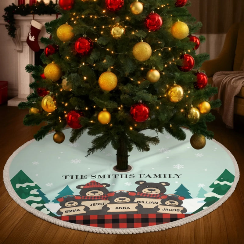 Custom Tree Skirt - Personalized Christmas Birthday Gifts For Mom, Dad, Brother, Sister, Kids - Love Looking Back