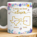 Custom Name Long Distance Love Gifts - Personalized Mugs