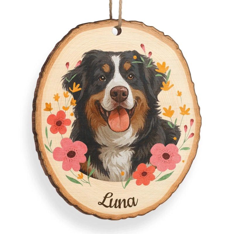 Custom Photo Wood Ornament - Personalized Pet Christmas Memorial Sympathy Gifts For Dogs, Cats - Always Missed Always Loved
