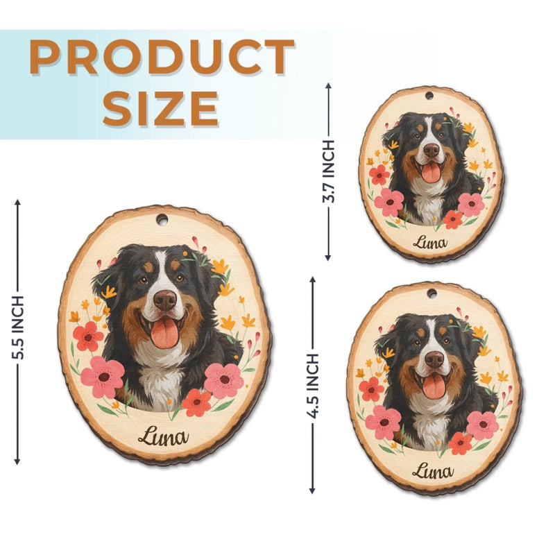Custom Photo Wood Ornament - Personalized Pet Christmas Memorial Sympathy Gifts For Dogs, Cats - Always Missed Always Loved