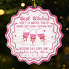 Custom Acrylic Ornament - Personalized Best Friend Christmas Birthday Gifts For Women, Besties, Sisters, BFF - Wrapped In Friendship And Cheer