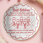 Custom Full-Print Round Jewelry Dish - Personalized Best Friend Birthday Gifts For Women, Besties, Sisters, BFF - Shared Smiles Only