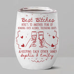 Custom Wine Tumbler - Personalized Best Friend Birthday Gifts For Women, Besties, Sisters, BFF - My Daily Dose Of Joy
