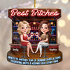 Custom Acrylic Ornament - Personalized Best Friend Christmas Birthday Gifts For Women, Besties, Sisters, BFF - Snowflakes Sparkle When We Are Together