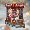 Custom Acrylic Ornament - Personalized Best Friend Christmas Birthday Gifts For Women, Besties, Sisters, BFF - Snowflakes Sparkle When We Are Together