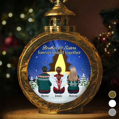 Custom Candlelight Lantern Ornament -  Personalized Christmas Birthday Gifts For Brother, Sister - Shine Through Our Hearts