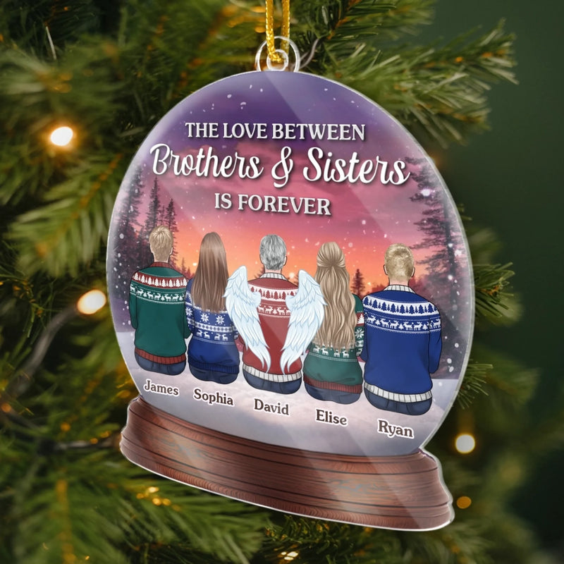 Custom Acrylic Ornament - Personalized Christmas Birthday Gifts For Brother, Sister - Sibling Love Lasts Forever