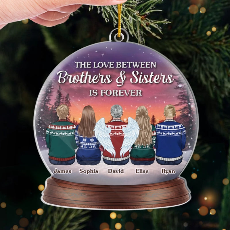 Custom Acrylic Ornament - Personalized Christmas Birthday Gifts For Brother, Sister - Sibling Love Lasts Forever