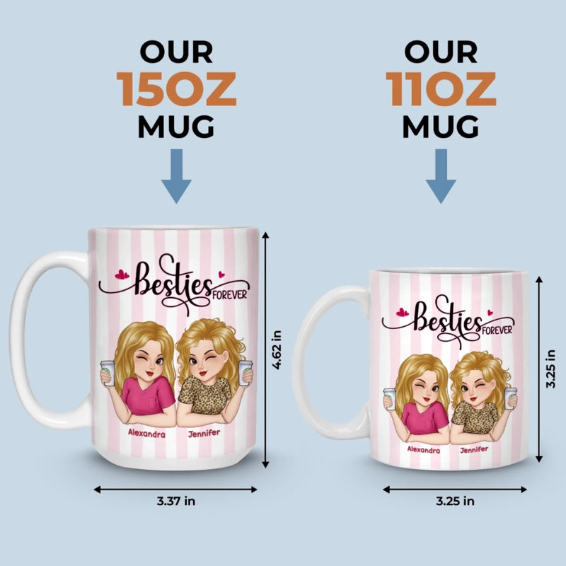 Custom Mug - Personalized Best Friend Birthday Gifts For Women, Besties, Sisters, BFF - Some Souls Just Match