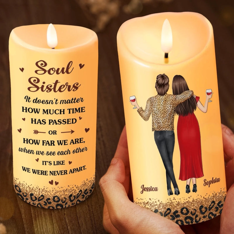 Custom LED Candle - Personalized Best Friend Birthday Gifts For Women, Besties, Sisters, BFF - You Make Every Day Brighter