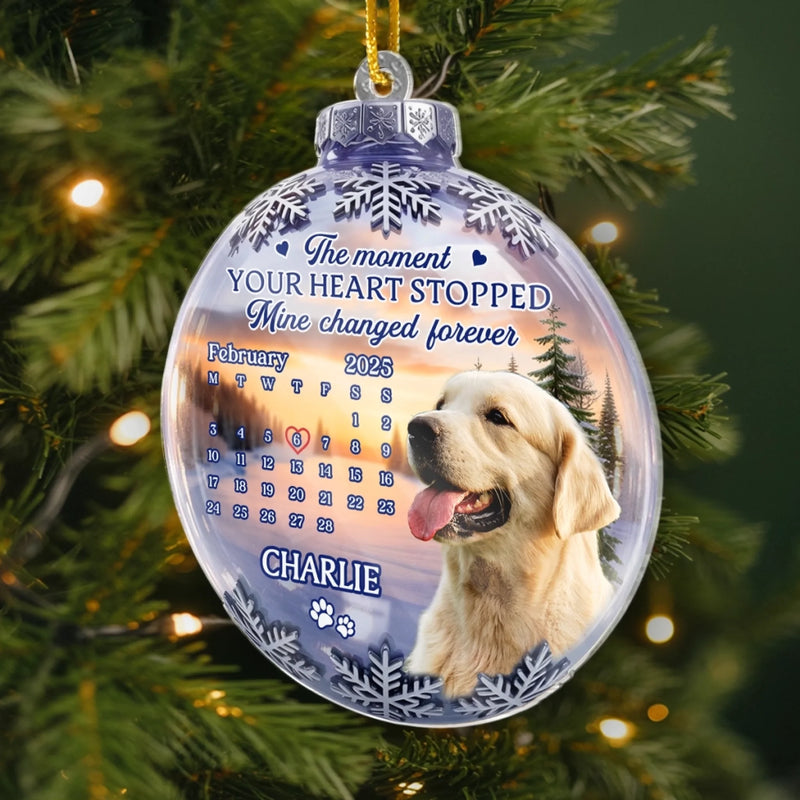 Custom Photo Acrylic Ornament - Personalized Pet Christmas Memorial Sympathy Gifts For Dogs, Cats - Forever Missed Forever Cherished