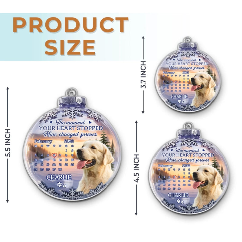 Custom Photo Acrylic Ornament - Personalized Pet Christmas Memorial Sympathy Gifts For Dogs, Cats - Forever Missed Forever Cherished