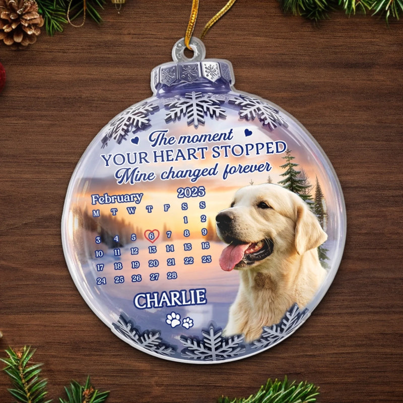 Custom Photo Acrylic Ornament - Personalized Pet Christmas Memorial Sympathy Gifts For Dogs, Cats - Forever Missed Forever Cherished
