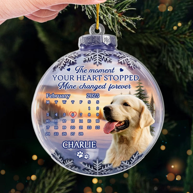 Custom Photo Acrylic Ornament - Personalized Pet Christmas Memorial Sympathy Gifts For Dogs, Cats - Forever Missed Forever Cherished