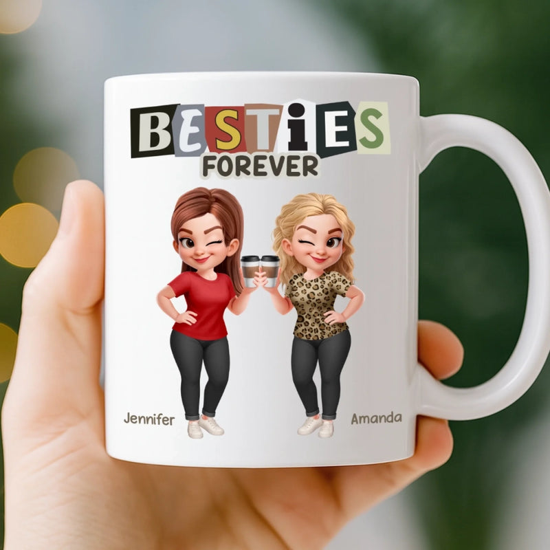 Custom Mug - Personalized Best Friend Birthday Gifts For Women, Besties, Sisters, BFF - Stay Wild Stay Close