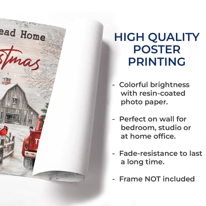 Custom Horizontal Poster - Personalized Christmas Birthday Gifts For Mom, Dad, Brother, Sister, Kids - Every Road Leads Back To Family