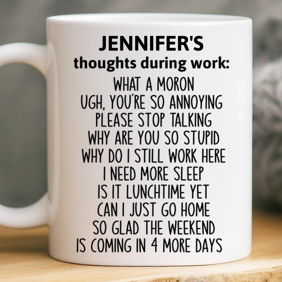 Custom Mug - Personalized Christmas Funny Gifts For Best Friends, Family, Coworker, Work Bestie - Dead Inside, Sparkling Outside
