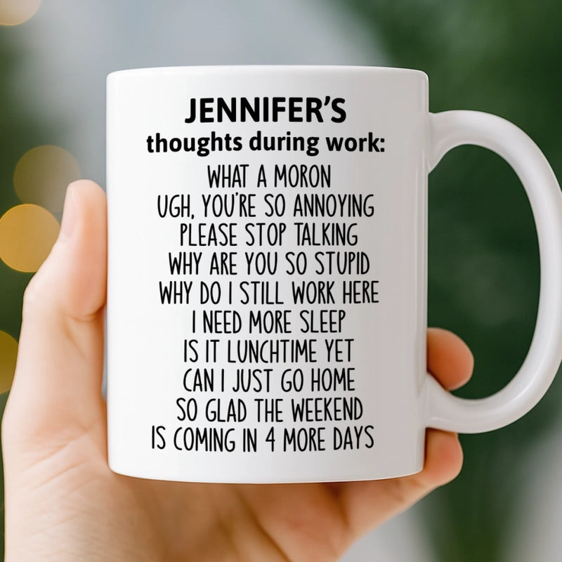 Custom Mug - Personalized Christmas Funny Gifts For Best Friends, Family, Coworker, Work Bestie - Dead Inside, Sparkling Outside