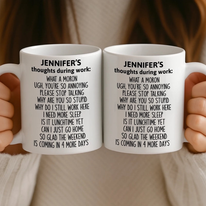 Custom Mug - Personalized Christmas Funny Gifts For Best Friends, Family, Coworker, Work Bestie - Dead Inside, Sparkling Outside