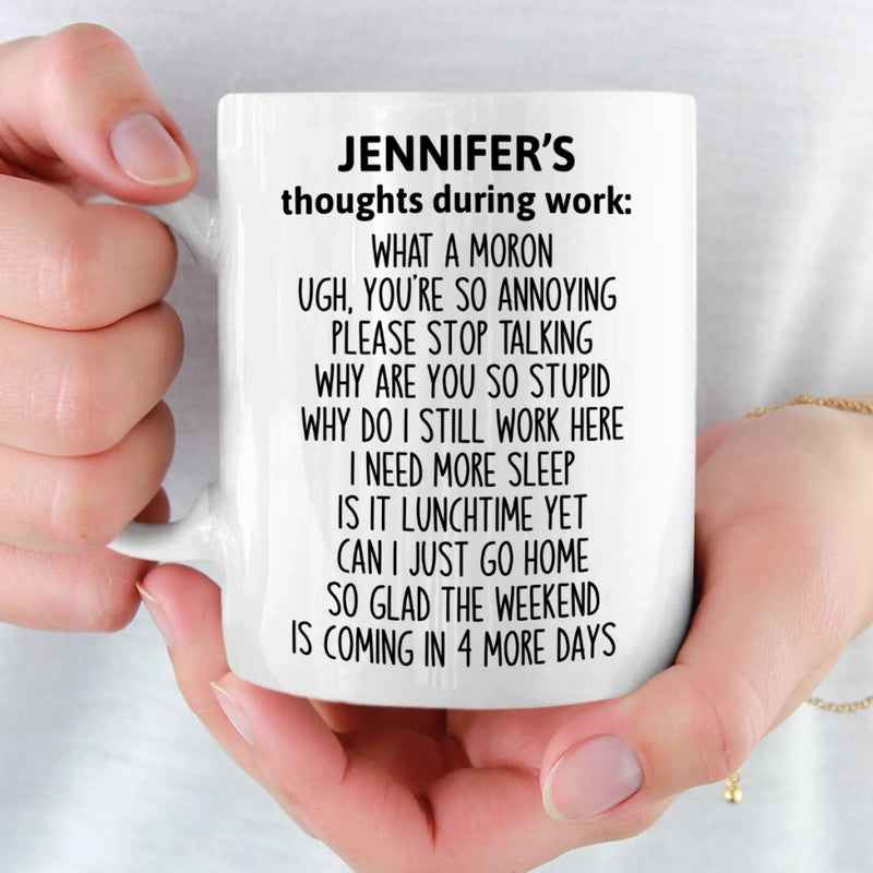 Custom Mug - Personalized Christmas Funny Gifts For Best Friends, Family, Coworker, Work Bestie - Dead Inside, Sparkling Outside