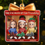 Custom Acrylic Ornament - Personalized Best Friend Christmas Birthday Gifts For Women, Besties, Sisters, BFF - Friendship Is The Real Magic