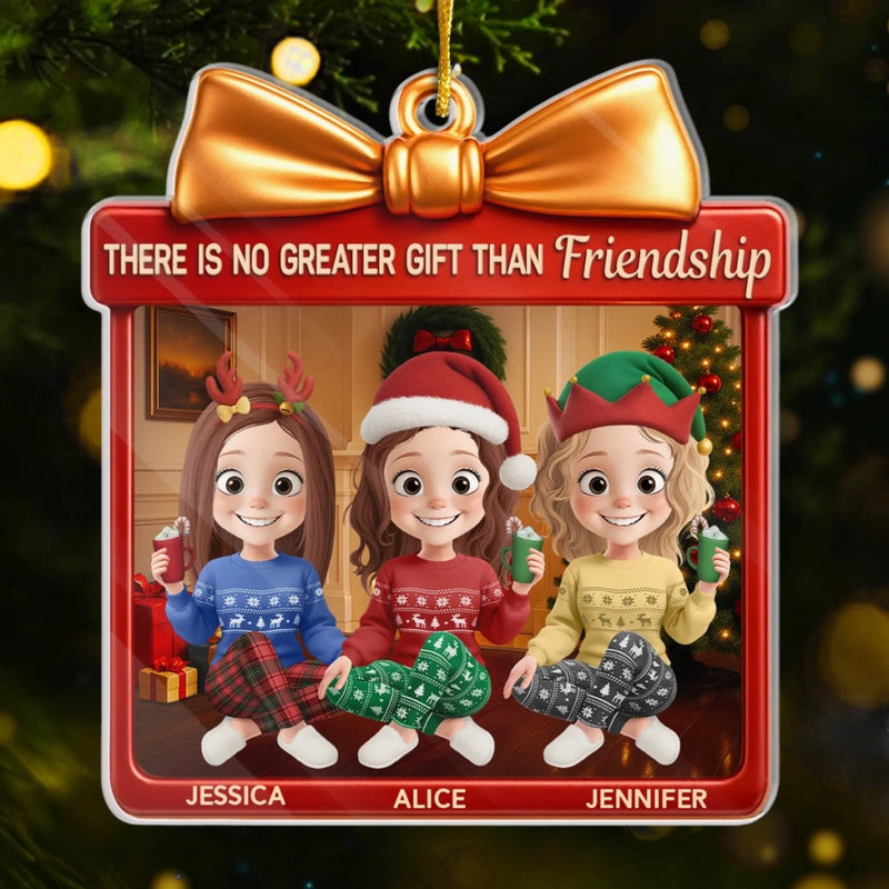 Custom Acrylic Ornament - Personalized Best Friend Christmas Birthday Gifts For Women, Besties, Sisters, BFF - Friendship Is The Real Magic