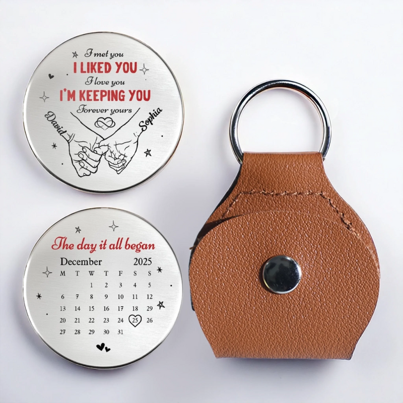 Custom Pocket Hug - Personalized Anniversary Wedding Gifts For Husband And Wife, Him And Her - Forever In My Palm