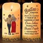Custom LED Candle - Personalized Best Friend Birthday Gifts For Women, Besties, Sisters, BFF - Our Laughs Are Forever Echoes