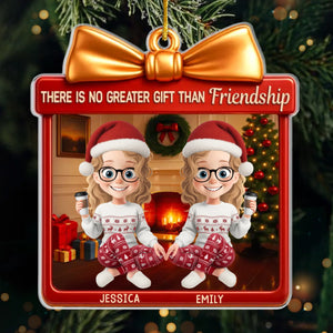 Custom Acrylic Ornament - Personalized Best Friend Christmas Birthday Gifts For Women, Besties, Sisters, BFF - Friendship Is The Real Magic