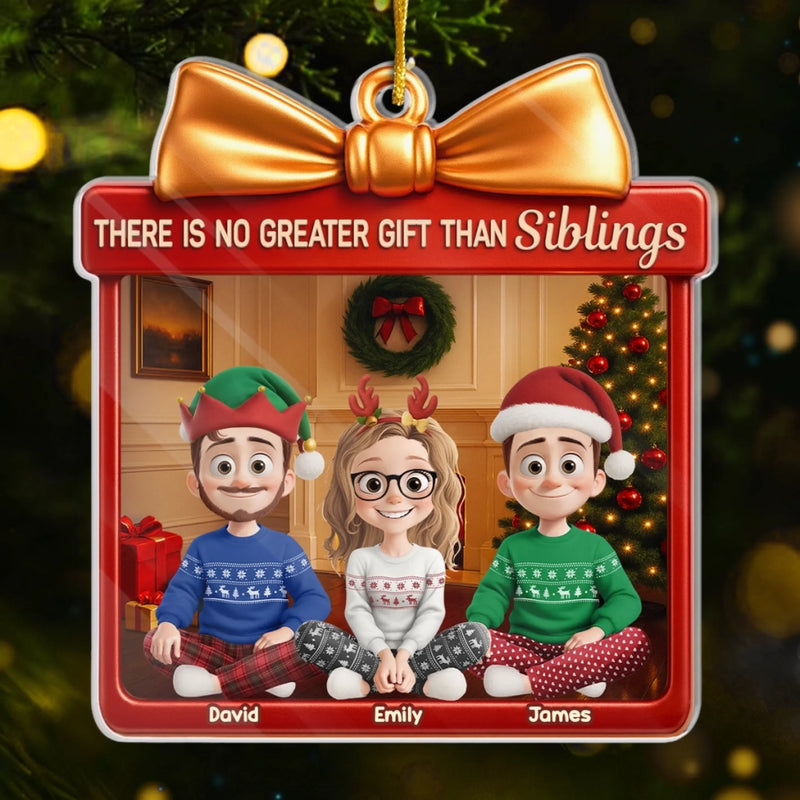 Custom Acrylic Ornament - Personalized Christmas Birthday Gifts For Brother, Sister - Home Glows Bright