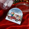 Custom Acrylic Snow Globe - Personalized  Anniversary Christmas Wedding Gifts For Husband And Wife, Dog Dad And Mom - Pawsitively In Love